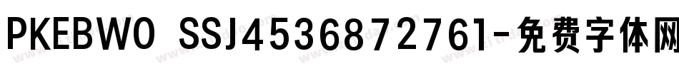 PKEBWO SSJ4536872761字体转换